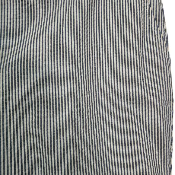 Talbots Hampshire Ankle Pants Seersucker Blue Pinstripe Size 10 NWT - Picture 5 of 8